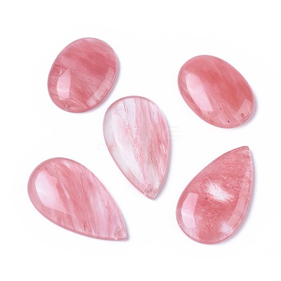 Synthetic Watermelon Stone Glass Big Pendants and Pendants G-K298-03-1