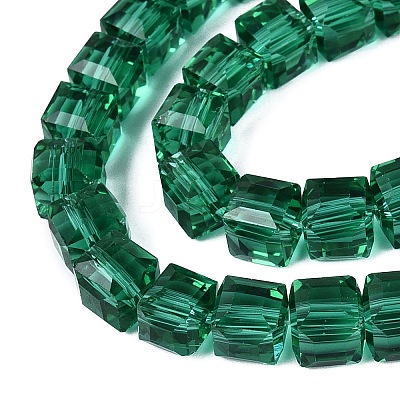 Transparent Glass Beads Strands GLAA-R041-8x8mm-A15-1