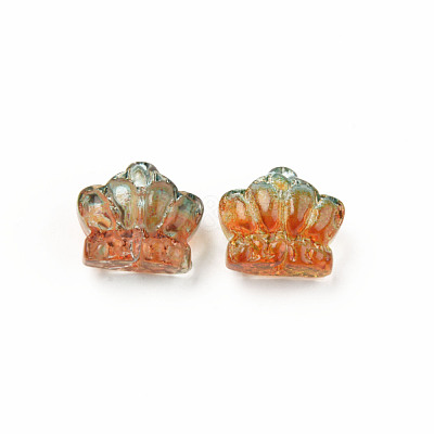 Two Tone Transparent Spray Painted Glass Beads GLAA-Q092-02-C06-1