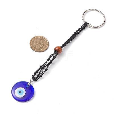 Handmade Evil Eye Lampwork Pendant Decoraton HJEW-JM02027-02-1