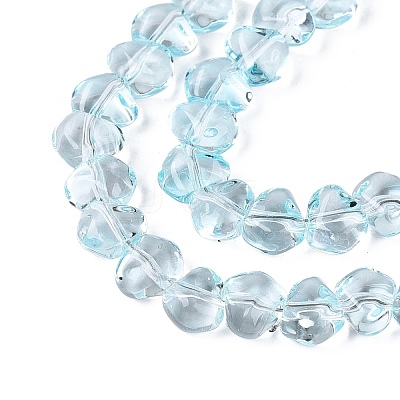 Baking Paint Transparent Glass Beads Strands GLAA-Q109-01A-01-1