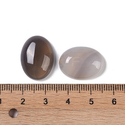 Natural Grey Agate Cabochons G-B080-01A-26-1