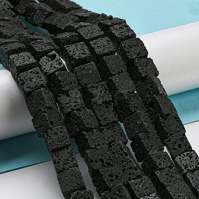 Natural Lava Rock Beads Strands G-C084-E08-03-1