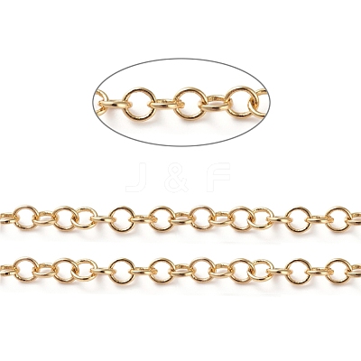 3.28 Feet Soldered Brass Rolo Chains X-CHC-G005-07G-1