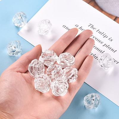 Transparent Acrylic Beads PL305Y-1-1