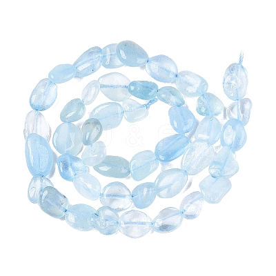 Natural Aquamarine Beads Strands LS-G-R445-8x10-36-1