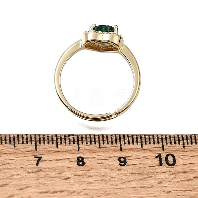 Brass Micro Pave Clear Cubic Zirconia Cuff Open Rings CU-CBA5C10-16G-1