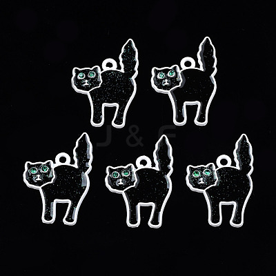 Spray Painted Alloy Enamel Pendants PALLOY-N164-005A-1