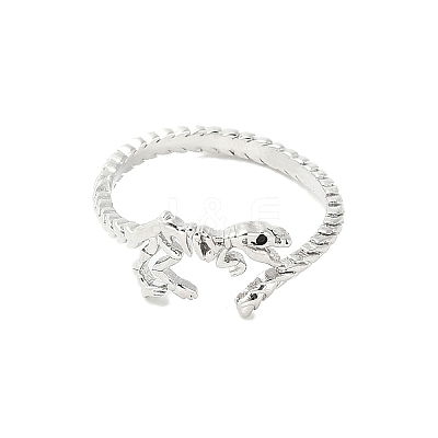 Dinosaur Skeleton Brass Open Cuff Ring for Women LS-RJEW-A040-02P-1