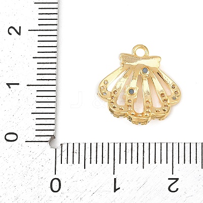 Brass Micro Pave Cubic Zirconia Pendants KK-Z133-03G-02-1