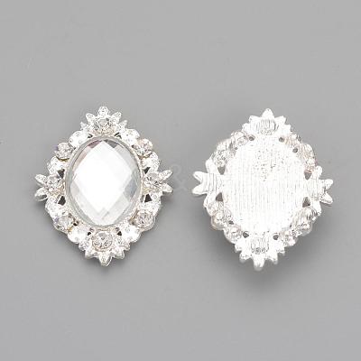 Alloy Rhinestone Flat Back Cabochons RB-S061-A19-1