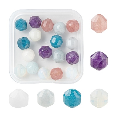 18Pcs 6 Style Natural & Synthetic Mixed Stone Beads G-FS0001-65-1