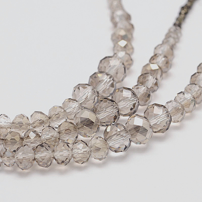 Glass Bead Lariat Necklaces X-NJEW-O059-04K-1