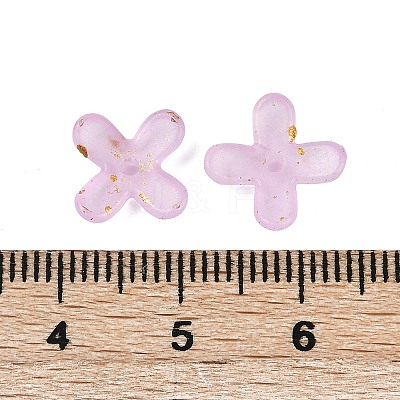 Metal Enlaced Acrylic Bead Caps OACR-G044-01D-1