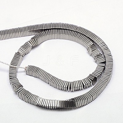 Electroplate Non-magnetic Synthetic Hematite Heishi Beads Strands G-J171A-4x4mm-02-1