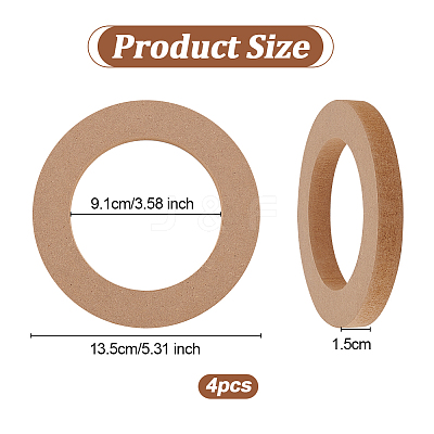 Wooden Spacer Ring for Car Speaker DIY-WH0430-396A-1