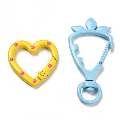 Spray Painted Alloy Clasps Set FIND-XCP0002-44-1
