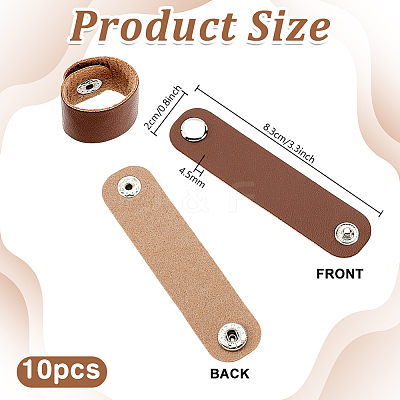 PU Leather Scarf Clips FIND-WH0199-340-1