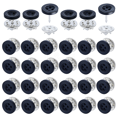 40Pcs 4-Hole Resin Button Lapel Pin Backs BUTT-NB0002-13C-1