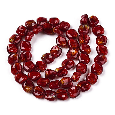 Handmade Milleflori Glass Beads Strands LAMP-M018-01A-08-1