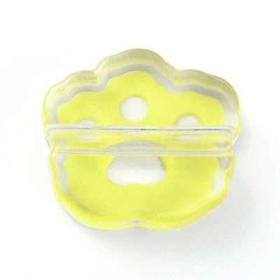 Transparent Acrylic European Beads OACR-CJC0006-03A-1