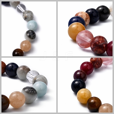 Assorted Stone Beads Bracelets BJEW-Q300-1