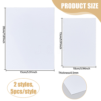 10Pcs 2 Styles Aluminum Heat Transfer Picture Plate AJEW-DC0002-05-1