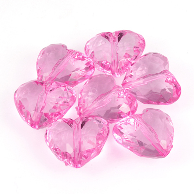 Transparent Acrylic Beads X-PL318Y-4-1