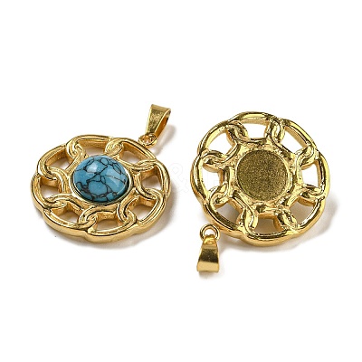 Synthetic Turquoise Pendants STAS-U024-15G-01-1