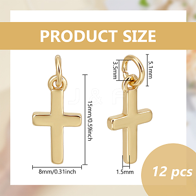 12Pcs Brass Pendants KK-BC0014-80G-1