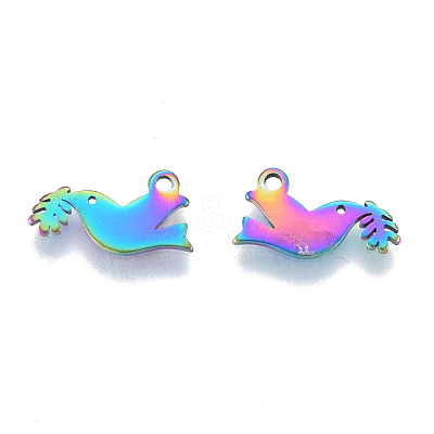 Ion Plating(IP) 201 Stainless Steel Charms STAS-N098-130M-1