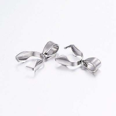 Tarnish Resistant 304 Stainless Steel Pendant Pinch Bails LS-STAS-E127-10P-1
