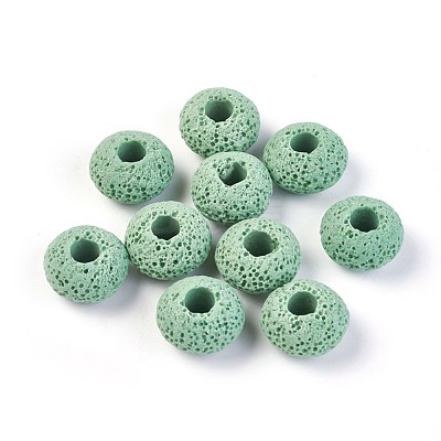 Natural Lava Rock European Beads G-I220-H03-1