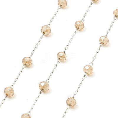 Glass Round Beaded Chains CHS-B003-04G-1
