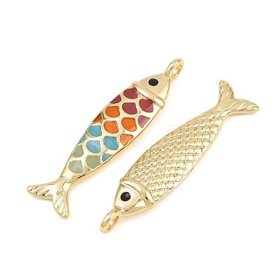 Brass Enamel Pendants KK-CBA3297-05C-G-1