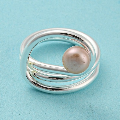 Brass Wire Wrap Finger Ring RJEW-Q804-03S-1