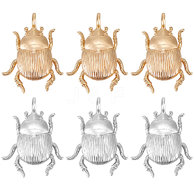 10Pcs 2 Colors Brass Pendants KK-BBC0023-96-1