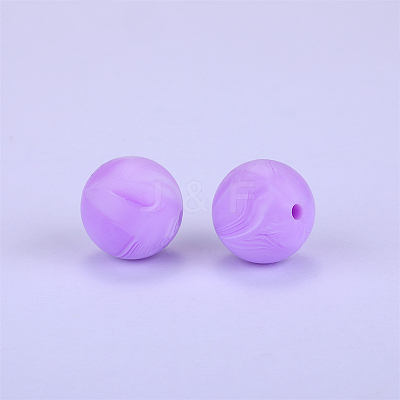 Round Silicone Focal Beads SI-JX0046A-68-1
