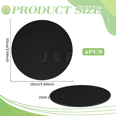 Flat Round Acrylic Chassis Display Pedestals DIY-FG0005-55D-1