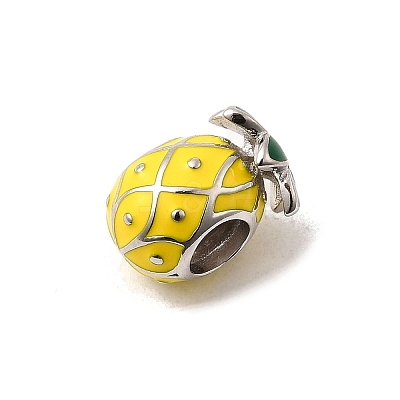 925 Sterling Silver Enamel European Beads STER-Z013-07P-06-1
