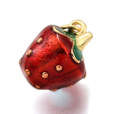Brass Enamel Pendants KK-K401-47C-G-1