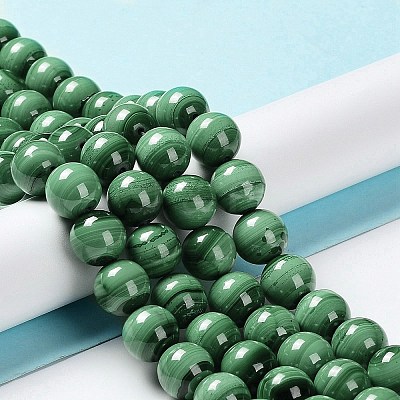Natural Malachite Beads Strands G-F571-27AB1-16mm-1