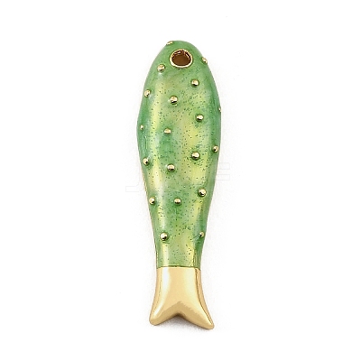 Brass Enamel Pendants KK-CBAF17A-06G-03-1