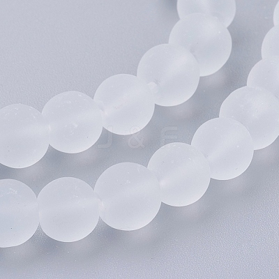 Baking Paint Transparent Glass Bead Strands GLAA-S031-8mm-13-1