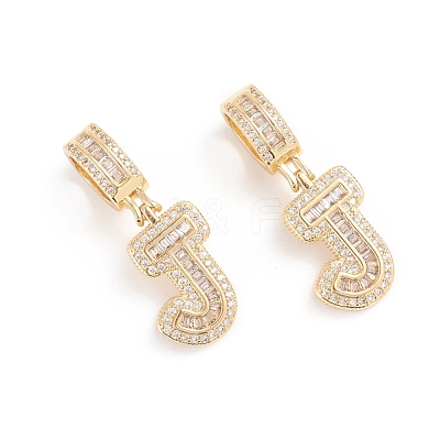 Brass Micro Pave Cubic Zirconia Pendants ZIRC-G165-13G-J-1