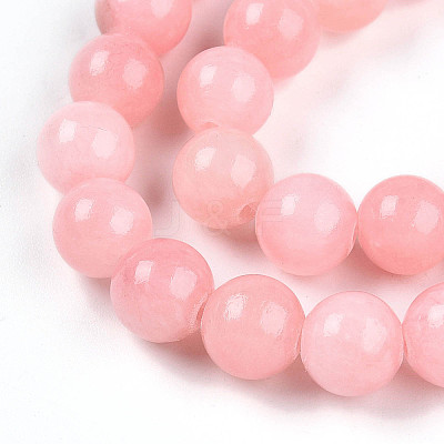 Natural Dyed Yellow Jade Gemstone Bead Strands G-R271-8mm-YXS22-1