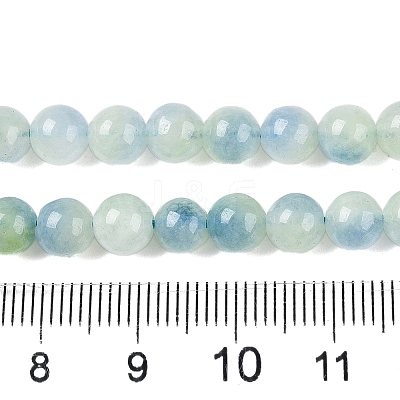 Dyed Natural White Jade Beads Strands G-T138-6mm-210-23-1