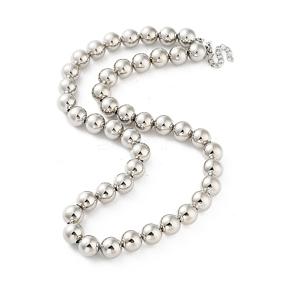 Brass Beaded Necklaces NJEW-L170-08A-P-1