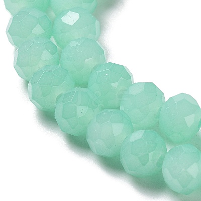 Baking Paint Imitation Jade Glass Bead Strands DGLA-A034-J6MM-A22-1