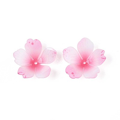 Flower Acrylic Bead Caps X-SACR-T017-51C-1